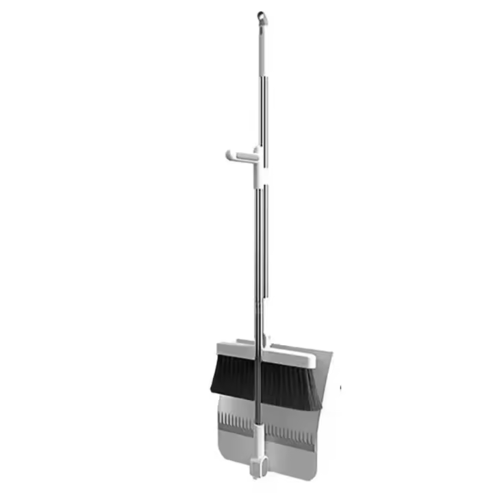 2 unids/set de escoba y pala plegables, juego de cepillo y cacerola para polvo vertical, rotación de 180 grados, cepillo suave para suelo sin polvo para el hogar - 1