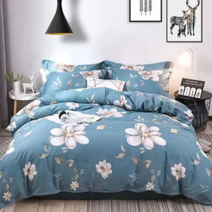 Funda de edredón de algodón lavado, cubierta de edredón de una sola pieza, Sábana de cama individual para dos personas, ropa de cama - 1
