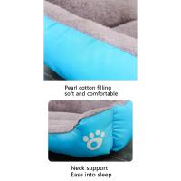 Cama cálida cuadrada para perro y gato, nido suave a prueba de humedad, elástico, con función de almohada para el cuello - details 4
