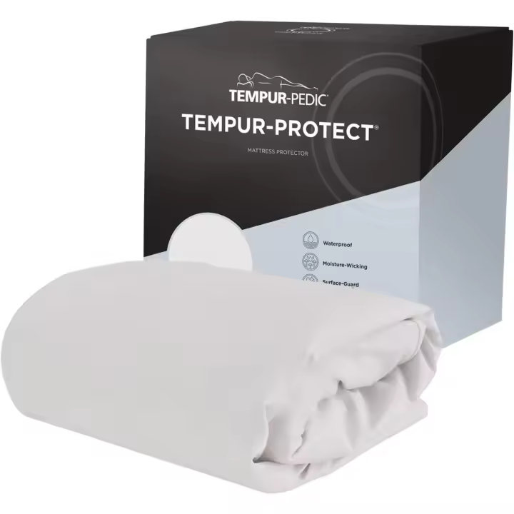 Tempur-Pedic, TEMPUR-Protect, Protector de colchón Impermeable, Doble, Blanco - 1