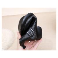 Botas de cuero para mujer Botas de invierno de moda para mujer Zapatos de tacón bajo cálidos y antideslizantes para mujer - details 20