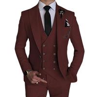 Conjunto de Traje de Boda Elegante para Hombres 2025 Ajuste Delgado, Un Frenzo, 3 Piezas - details 3