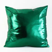 Funda de almohada de Color sólido metálico brillante, funda de almohada de aluminio PU, Hotel, dormitorio, sala de estar, fiesta, evento, decoración del hogar, 9 colores, 45x45cm - details 7