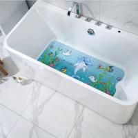 1 Alfombrilla Para Bañera De Dibujos Animados Del Mundo Submarino, Alfombrilla Grande Antideslizante Para Baño Y Baño - details 2