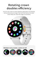 2024 nueva colección ultradelgada de relojes inteligentes de 1,43 pulgadas 466 * 466 amoled pantalla llamada bluetooth, empuje de mensajes, ejercicio físico,frecuencia cardíaca y presión arterial,moda femenina cómoda pulsera inteligente para iOS y Android - details 5