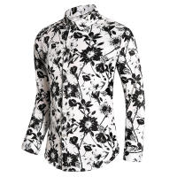 Camisa de Moda de Otoño Impresión Digital Casual Camisa de Negocios de Manga Larga - details 15