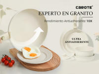 Sartenes Carote Cocina Juego de 9 piezas Antiadherentes con Mango Extraíble Apto para Cocinas de Inducción y Gas Compatible con Todo Tipo de Estufas Material de Granito - details 5