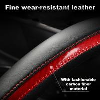 Funda de Volante de Coche para Peugeot 3008 4008 5008 en Fibra de Carbono Bicolor Empalmado Adecuada para Cuatro Estaciones Universal - details 8