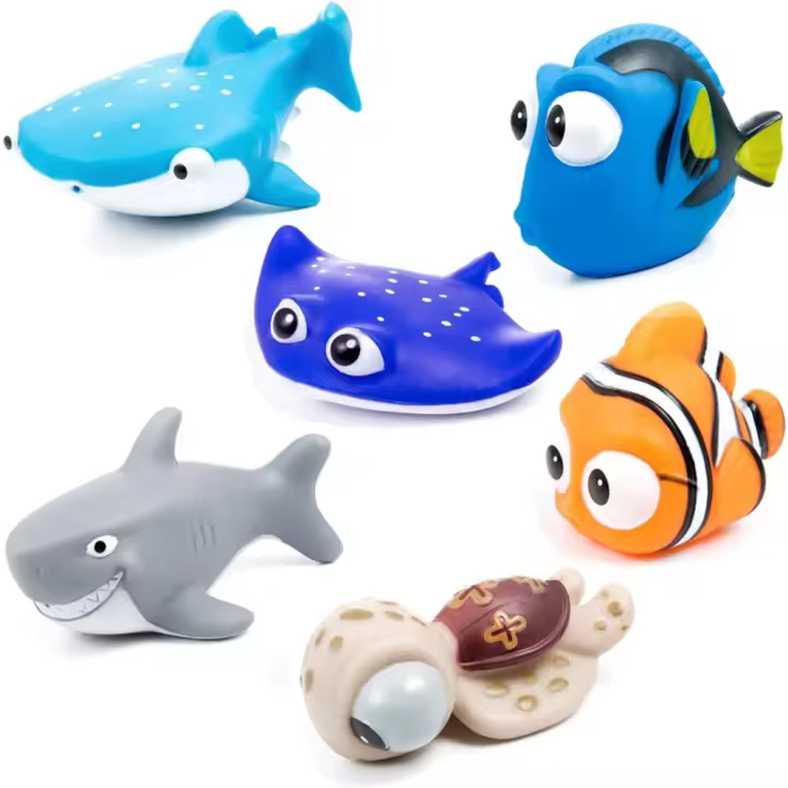 MOOKLIN-Juguete del Baño de chorro para Niños, 6 Piezas, Juguetes de Natación del flotador, Agua, Piscina, Playa - 1