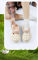 Xiaoman Zapatos con agujeros en la cintura para mujer, novedad de verano, súper populares, versátiles, suela gruesa, aumento de altura, antideslizantes, informales - details 7