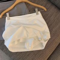 Falda corta de verano para mujer estilo irregular con lazo pantalones de mezclilla de moda - details 23