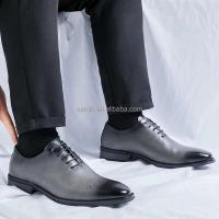 Nuevo vestido de zapato de lujo de cuero para hombre, talla 46, con cordones, zapatos de boda deportivos puntiagudos, moda de fábrica de Wenzhou - details 0