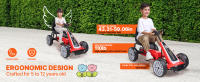 SucceBuy Go Kart con pedales para niños, juguete todoterreno de 4 ruedas para niños. Con volante, asiento ajustable, freno de mano - details 3