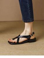 Nuevas sandalias romanas de fondo plano con suela de goma antideslizante, zapatos de mujer de moda - details 12