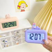 Reloj Digital LED Kawaii Dibujo de Cerdo Lindo Decoración Romana para Habitación - details 5