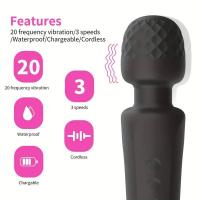 Palo de vibrador de carga magnética de vibración de frecuencia de placer intenso 20 para mujeres Masaje corporal con juguete sexual de 3 velocidades - details 2