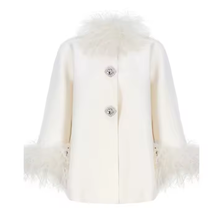 Corbata informal con cuello de plumas para mujer, ropa de otoño - 1