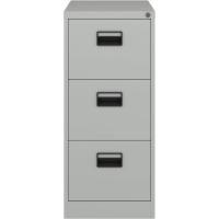 Cajonera de Oficina con 3 Cajones Mueble Archivador con Portaetiquetas y Cerradura para Escritorio Oficina Despacho Acero 103 x 45 x 62 cm - Gris - details 6