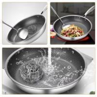 Sartén de 26/28/30cm, olla multifuncional de panal sin recubrimiento, olla de cocina de carne gruesa de acero inoxidable, Cocina de Inducción de Gas - details 19