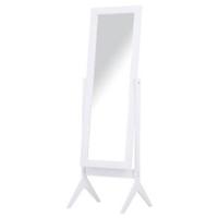 Espejo Joyero con 20 Luces LED Armario Joyero Reclinable con Guardajoyas Anillos Pendientes Collares Cerradura y Llaves 40x37x146 cm Blanco - details 16