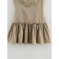 Vestido corto sin mangas de primavera con decoración de lazo de cinco colores en estilo europeo y americano - details 33