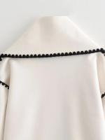 Chaqueta elegante suelta de media temporada para mujer, cuello con bufanda en zigzag, ropa de moda, otoño e invierno, 2024 - details 33
