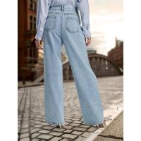 Vaqueros de pierna recta de cintura alta para mujer, pantalones vaqueros rasgados elegantes y elegantes, nd 2025 - details 7