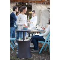 Mesa Nevera para Exterior y Jardín, Ratán, Color Crema, Capacidad 30 L, 45 latas - details 10