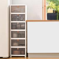 Caja de almacenamiento de plástico plegable, gruesa y duradera, transparente, apilable con tapas y ruedas, para dormitorios, salas de estar, coche - details 1