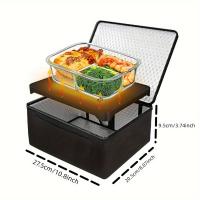 Fiambrera portátil 3 en 1, calentador de alimentos, 12V/24V/110V, minihorno Personal portátil - details 3