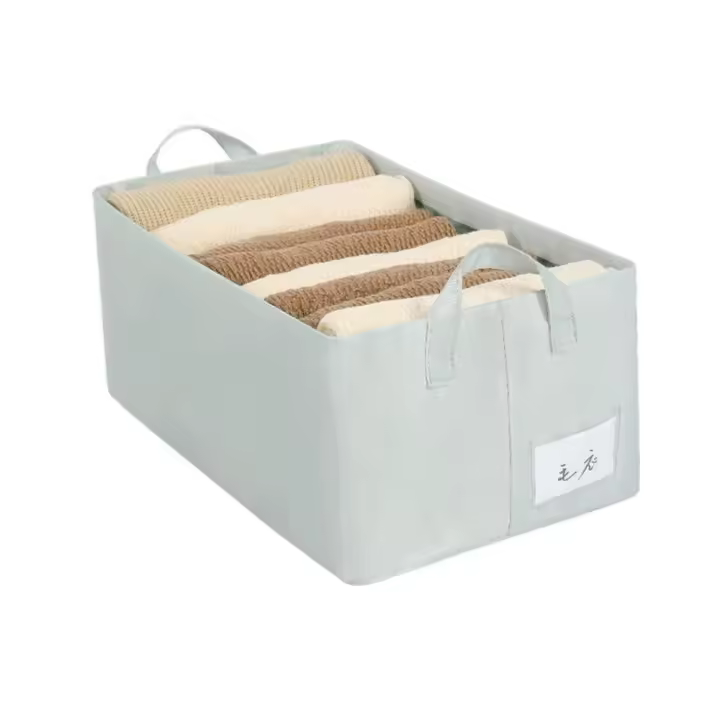Caja de almacenamiento de ropa plegable, cesta de almacenamiento multifuncional de gran capacidad para guardarropa con marco de acero, organizador de armario - 1