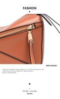 2025 Nuevo bolso de hombro para mujer: bolso de almohada acolchado geométrico de primavera, bolso cruzado con diseño de retales, mochila de lujo de alta gama Fashionab - details 4