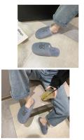 Zapatillas de algodón peludas para mujer, calzado cálido para el hogar, zapatillas de diamantes brillantes, zapatos planos de moda para exteriores, otoño e invierno, nuevo - details 9