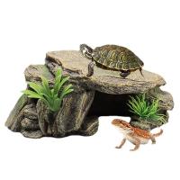 Hábitat para esconder reptiles, caja para reptiles, terrario, cuevas escondidas para tortuga, acuario, terrario, decoración, adorno - details 1