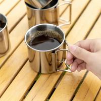 Taza de acero inoxidable plegable para acampar al aire libre, mosquetón portátil, tazas de Camping para el hogar, tazas de bote - details 10