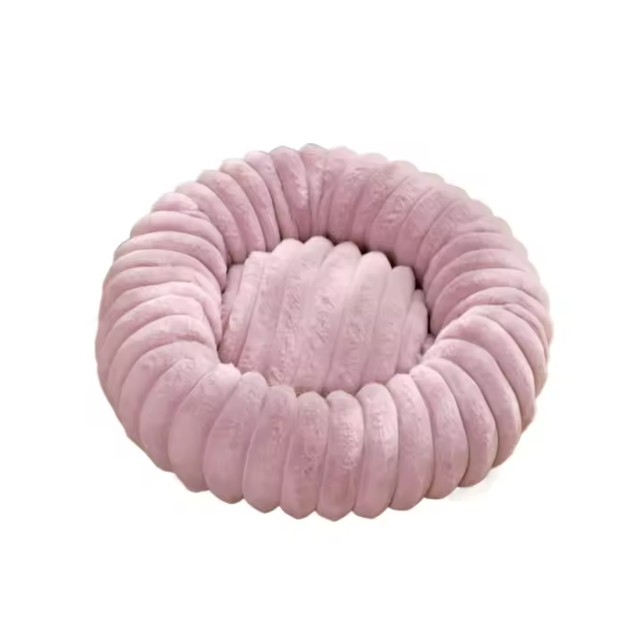 Práctica cama gruesa y cálida para perros, cama suave y cómoda con forma de Donut, nidos para perros de peluche, sofá cama redondo para cachorros para otoño e invierno - 1