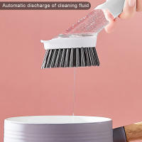 Gadgets dispensador automático de líquidos, cepillo de limpieza de cocina con mango largo, esponja extraíble, 3 en 1 - details 6
