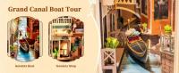 Kit de Robotime Book Nook Romance de Venecia con Luces LED Rompecabezas de Madera 3D - details 1