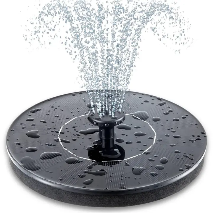 Bomba solar para fuente de baño para pájaros, fuente solar mejorada de 3,5 W con 6 boquillas, alimentada por energía solar flotante independiente - 1