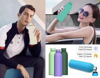 Botella Termo de Agua de Acero Inoxidante Reutilizable | Hermética y Térmica | Sin BPA | Isotérmica, Mantiene Frio 24H y Calor 12H. Doble Parada EN EL Vacío en Prueba de Fugas | (XK500 XK750 999 1099 SYSTEM) - details 3