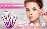 Afeitadora eléctrica para mujer, afeitadora eléctrica inalámbrica 4 en 1 para mujer, afeitadora eléctrica indolora recargable para mujer, recortadora de bikini, depilación en seco y húmedo para cara, piernas, axilas, bikini, nariz y cejas - details 0