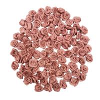 Mini cinta de flores rosas frescas, cinta de satén de tamaño pequeño, flor Artificial, decoración de fiesta festiva, 10x10mm, 100 unids/lote por paquete - details 2