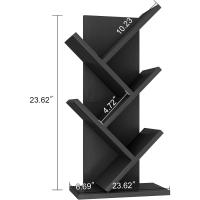Estantería de árbol, Librería Alta de 6 Niveles Estantería Estrecha de madera con cajones para Sala de Estar, Dormitorio 38×19×112CM Marrón Rústico - details 40