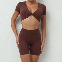 Traje de entrenamiento de yoga para mujer, conjunto de gimnasio, sujetador deportivo, pantalones, ropa deportiva - details 7