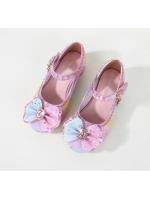 Zapatos de tacón alto para niños, calzado versátil de cuero con lentejuelas, Arco Iris, lazo, Princesa, fiesta, boda, primavera y otoño - details 9