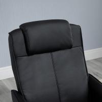 Salón Giratorio con Tapizado en PU y Estructura de Acero Carga 120 kg Butaca para Dormitorio Sala de Estar Gris - details 15