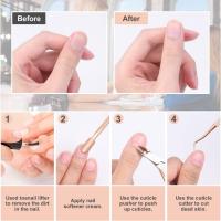 Cortadora de cutículas con empujador de cutículas, Removedor de 4 piezas y Cortador de herramientas de Belleza, Acero - details 2