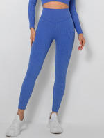 Pantalones de yoga deportivos de cintura alta para gimnasio, mallas sin costuras para mujer - details 7