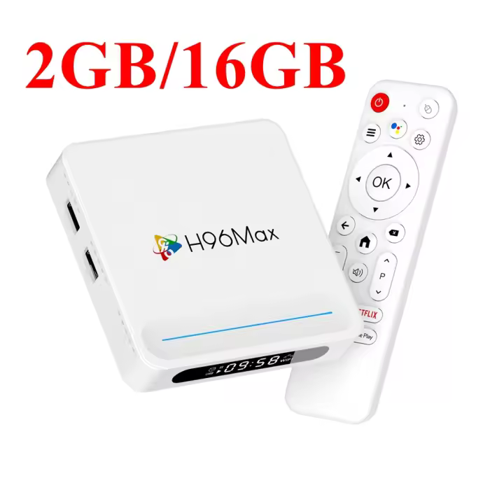 TV Box Android 14 H96 Max Coreo Cuadro Allwinner 4GB 128GB Reproductor de Medios con Mando de Voz - 1
