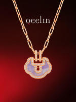 QееΙīп Collar Yu Yi mediano en oro amarillo de 18 quilates con diamantes y jade negro - details 3